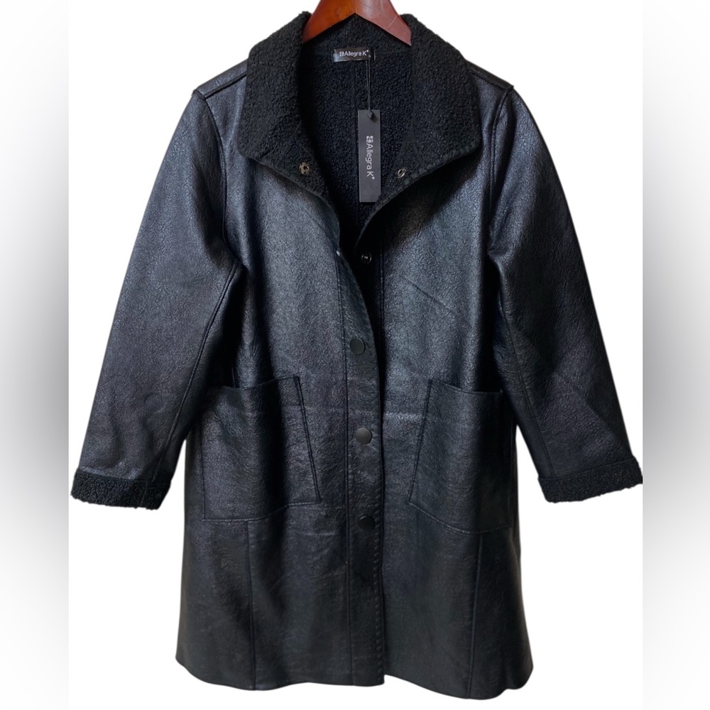 Allegra K Black NWT Black Ladies Cost size Medium